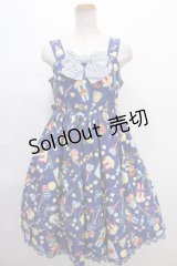 Angelic Pretty / Happy Park Carnivalジャンパースカート  紺 Y-24-07-07-079-AP-OP-SZ-ZS