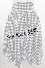 Maison de FLEUR Petite Robe / ギンガムチェックボリュームスカート S ネイビー Y-24-07-07-122-EL-SK-SZ-ZI