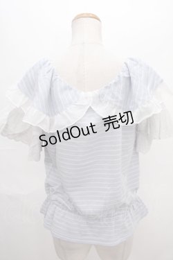 画像2: axes femme / 前後2wayオフショルプルオーバー M サックス Y-24-07-10-070-AX-TO-SZ-ZT390