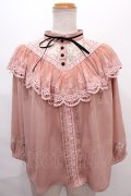 Rozen Kavalier / Vフリルブラウス  ピンク Y-24-07-15-105-OO-BL-SZ-ZS