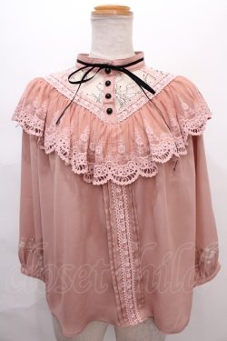 画像1: Rozen Kavalier / Vフリルブラウス  ピンク Y-24-07-15-105-OO-BL-SZ-ZS