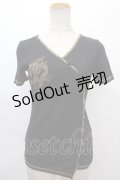 Ozz On / 龍刺繍チャイナトップス  黒 Y-24-07-15-124-OO-TO-SZ-ZS