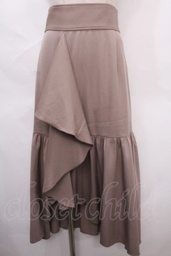 画像1: axes femme POETIQUE / ラッフルフリルマーメイドスカート M モカ Y-24-07-15-213-AX-SK-SZ-ZT239