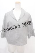 axes femme / スカラップ刺繍袖ブルゾン M グレー Y-24-08-01-108-AX-TO-SZ-ZT368