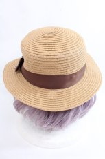 画像3: m petit by misako / TT*AMチュールリボンカンカン帽　 57.5 中茶 Y-24-08-01-050-LO-AC-SZ-ZT308 (3)