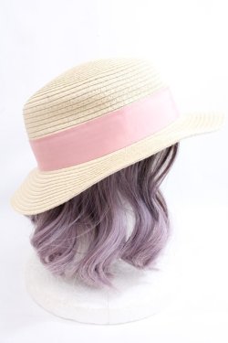 画像4: m petit by misako / TT*AMPLリボンカンカン帽 57.5cm 中薄橙 Y-24-08-01-051-LO-AC-SZ-ZT308