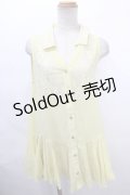 axes femme / 刺繍入襟付チュニック M イエロー Y-24-08-04-096-AX-OP-SZ-ZI