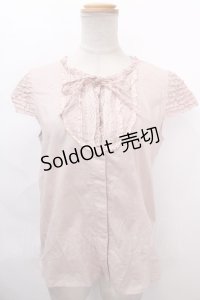 PINK HOUSE / ピコフリル袖ローンブラウス  ピンク Y-24-08-04-118-LO-BL-SZ-ZI