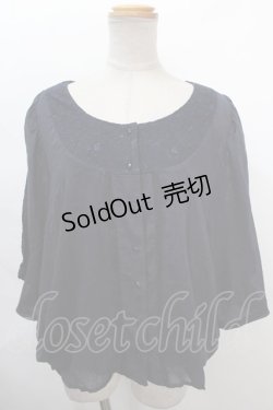 画像1: axes femme / レース切り替えドルマンブラウス M コン Y-24-08-04-119-AX-BL-SZ-ZT360
