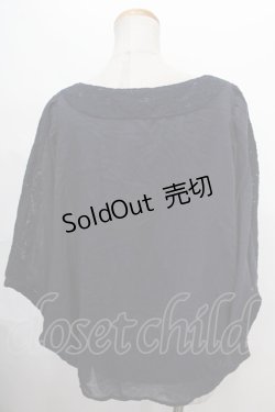 画像2: axes femme / レース切り替えドルマンブラウス M コン Y-24-08-04-119-AX-BL-SZ-ZT360