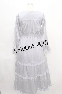 画像2: axes femme / ラインレース使ティアードワンピース F サックス Y-24-08-04-162-AX-OP-SZ-ZT211