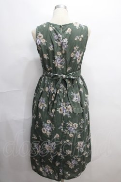 画像2: axes femme / 花柄コットンワンピース M グリーン Y-24-08-04-180-AX-OP-SZ-ZT195