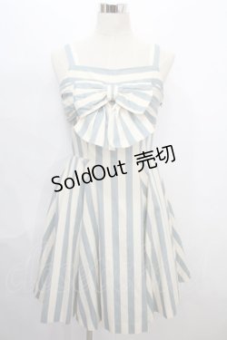 画像1: MILK / 60'sドレス  サックス×アイボリー Y-24-08-04-200-ML-OP-SZ-ZT406