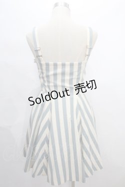 画像2: MILK / 60'sドレス  サックス×アイボリー Y-24-08-04-200-ML-OP-SZ-ZT406
