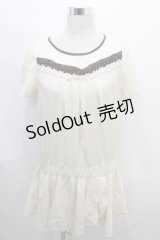 axes femme / ローウエスト半袖チュニック M 生成り Y-24-08-07-096-AX-TO-SZ-ZT193