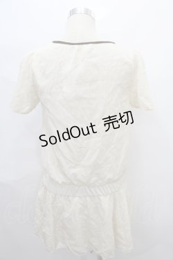 画像2: axes femme / ローウエスト半袖チュニック M 生成り Y-24-08-07-096-AX-TO-SZ-ZT193