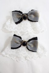 Angelic Pretty / Princessロゴリボンお袖とめ  クロ Y-24-08-07-007-AP-ZA-SZ-ZY