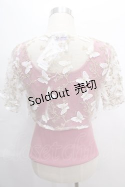 画像2: axes femme POETIQUE / 立体襟ブラウス×タンクセット M ピンク Y-24-08-07-023-AX-BL-SZ-ZT415
