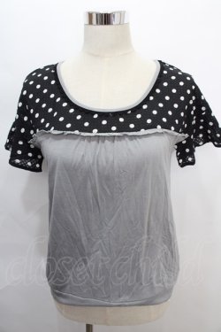 画像1: axes femme / ハートドットプルオーバー M グレー Y-24-08-07-036-AX-TO-SZ-ZT360