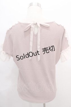 画像2: axes femme / 肩お花レースドルマンプルオーバー M アワピンク Y-24-08-10-092-AX-TO-SZ-ZT360