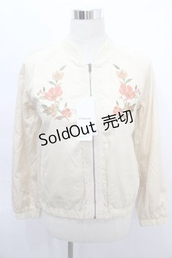 画像1: axes femme / 刺繍入リバーシブルスカジャン M キナリ Y-24-08-10-100-AX-TO-SZ-ZT125