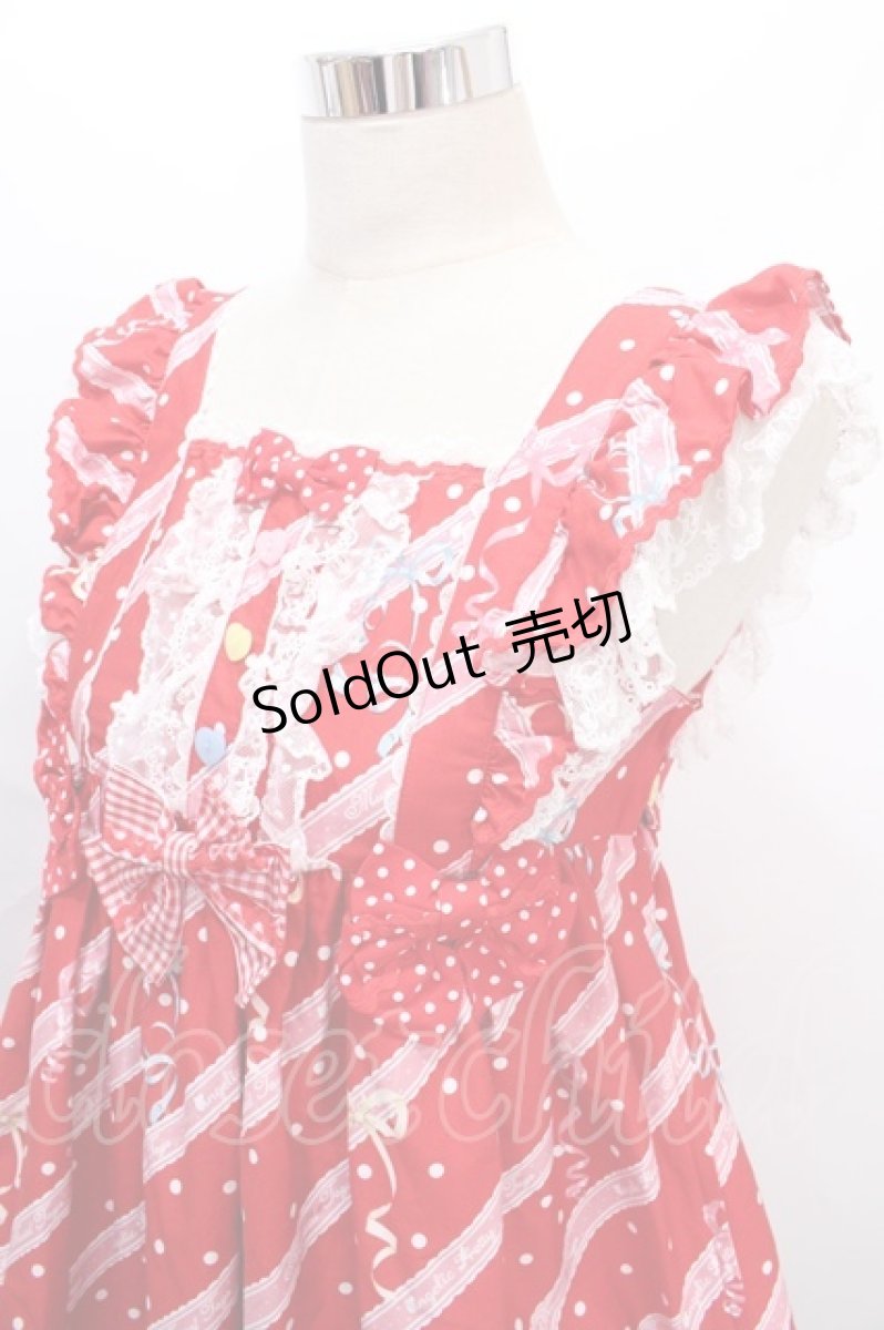 画像3: Angelic Pretty / MELODY TOYSジャンパースカートSet  アカ Y-24-08-10-116-AP-OP-SZ-ZY (3)