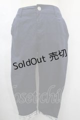 axes femme / 裾レース折パンツ M 紺 Y-24-08-10-159-AX-PA-SZ-ZI