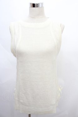 画像1: axes femme / プチハイネックニットベスト M キナリ Y-24-08-13-078-AX-TO-SZ-ZI