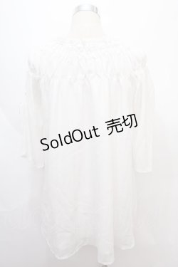 画像2: axes femme / シアーストライプチュニック  白 Y-24-08-13-091-AX-TO-AS-ZI