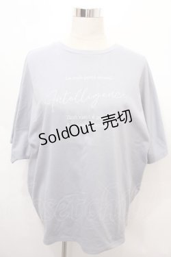 画像1: axes femme / ドルマン袖カラーＴシャツ M サックス Y-24-08-13-111-AX-TS-SZ-ZT393