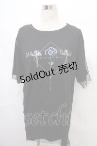 SEX POT ReVeNGe /ACK POISON MESH LAYERED カットソー L 黒 Y-24-08-13-123-SP-TO-SZ-ZT340