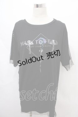 画像1: SEX POT ReVeNGe /ACK POISON MESH LAYERED カットソー L 黒 Y-24-08-13-123-SP-TO-SZ-ZT340