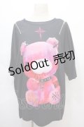 TRAVAS TOKYO / GLOOMYコラボ/肩ジップビッグシルエットカットソー F ブラック Y-24-08-13-138-PU-TS-SZ-ZT405