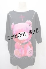 TRAVAS TOKYO / GLOOMYコラボ/肩ジップビッグシルエットカットソー F ブラック Y-24-08-13-138-PU-TS-SZ-ZT405