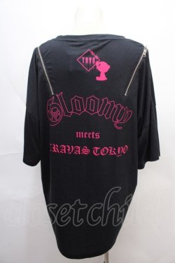 画像2: TRAVAS TOKYO / GLOOMYコラボ/肩ジップビッグシルエットカットソー F ブラック Y-24-08-13-138-PU-TS-SZ-ZT405