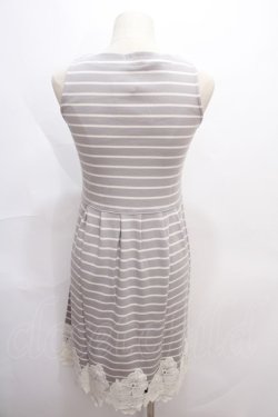 画像2: axes femme / ボーダーカットチュニ M グレー Y-24-08-13-170-AX-OP-SZ-ZT193