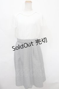 axes femme / ツイードドッキングワンピース M 黒 Y-24-08-28-076-AX-OP-SZ-ZT196