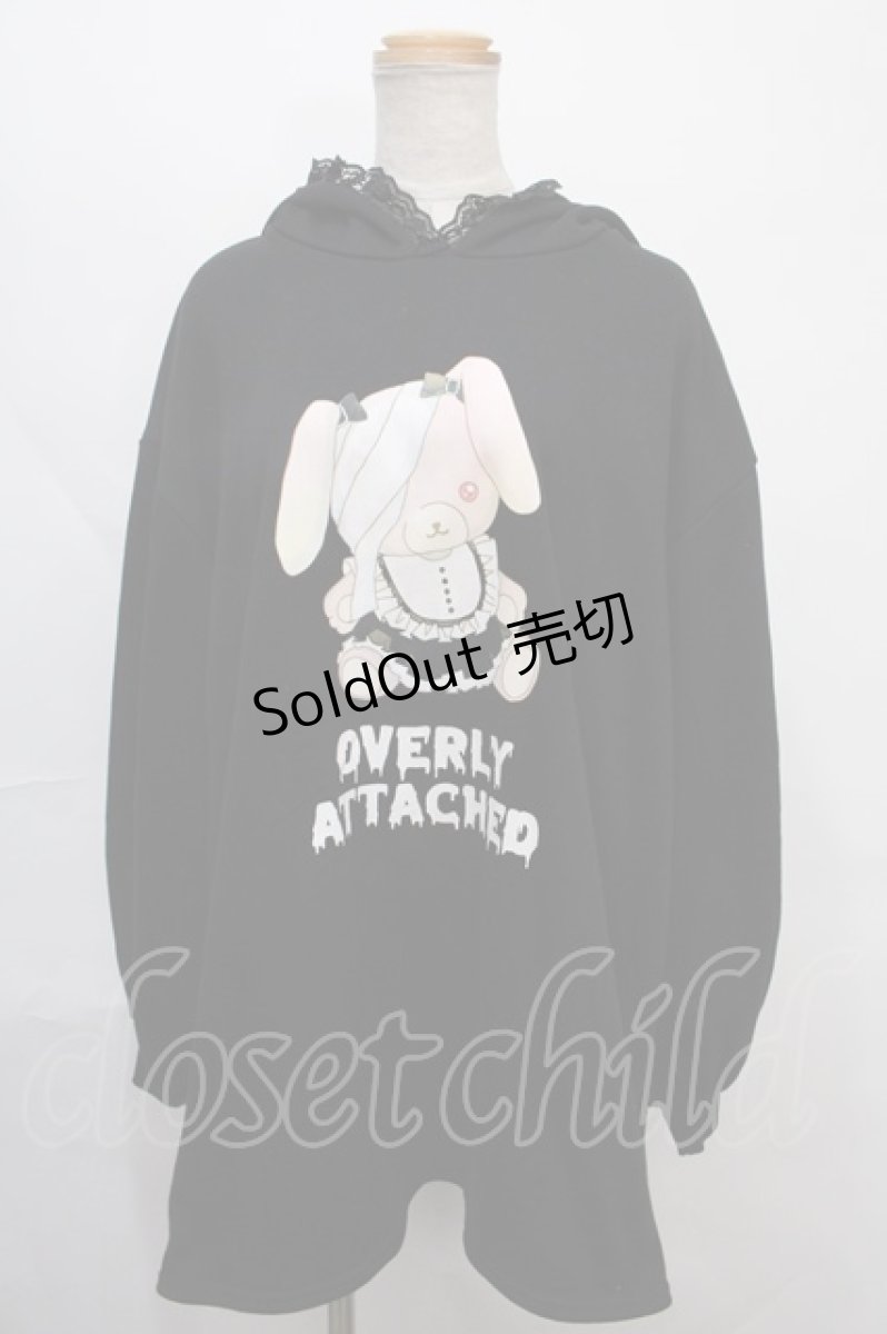 画像1: 【SALE】Rojita / フォーティーンコラボ地雷ラビットBIGトレーナー F 黒 Y-24-09-02-055-LO-TO-SZ-ZT285 (1)