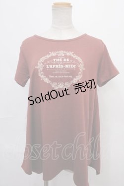画像1: axes femme / AラインTシャツ M 茶 Y-24-09-02-036-AX-TS-SZ-ZT427