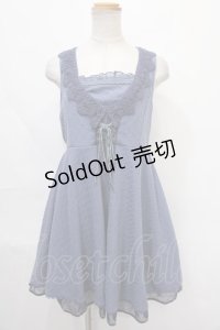 axes femme / ウエストレースアップワンピース M ブルー Y-24-09-05-074-AX-OP-SZ-ZI