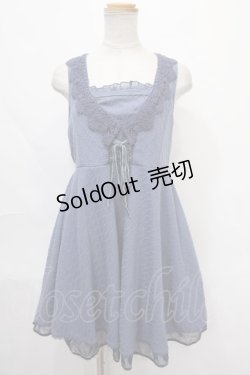 画像1: axes femme / ウエストレースアップワンピース M ブルー Y-24-09-05-074-AX-OP-SZ-ZI