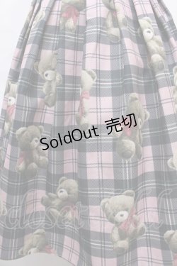 画像3: Emily Temple cute / Teddy Bear Tartanノースリーブワンピース  ピンク Y-24-09-05-092-ET-OP-SZ-ZY