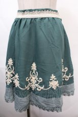 画像1: 【SALE】axes femme / バイカラーコード刺繍スカート M グリーン Y-24-09-05-161-AX-SK-SZ-ZT428 (1)