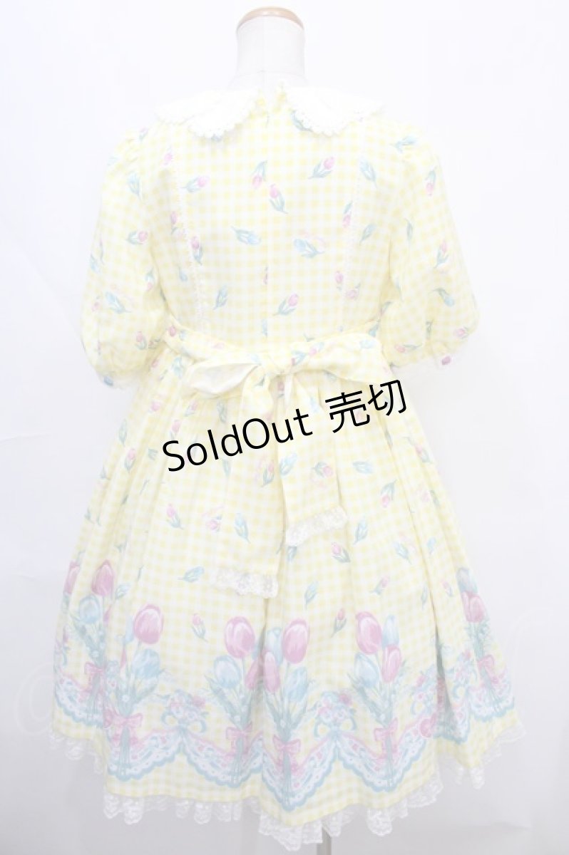 画像2: Angelic Pretty / Tulip Bouquetワンピース  イエロー Y-24-09-12-092-AP-OP-SZ-ZY (2)