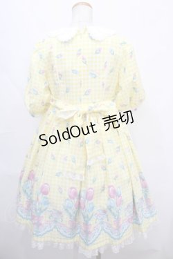 画像2: Angelic Pretty / Tulip Bouquetワンピース  イエロー Y-24-09-12-092-AP-OP-SZ-ZY