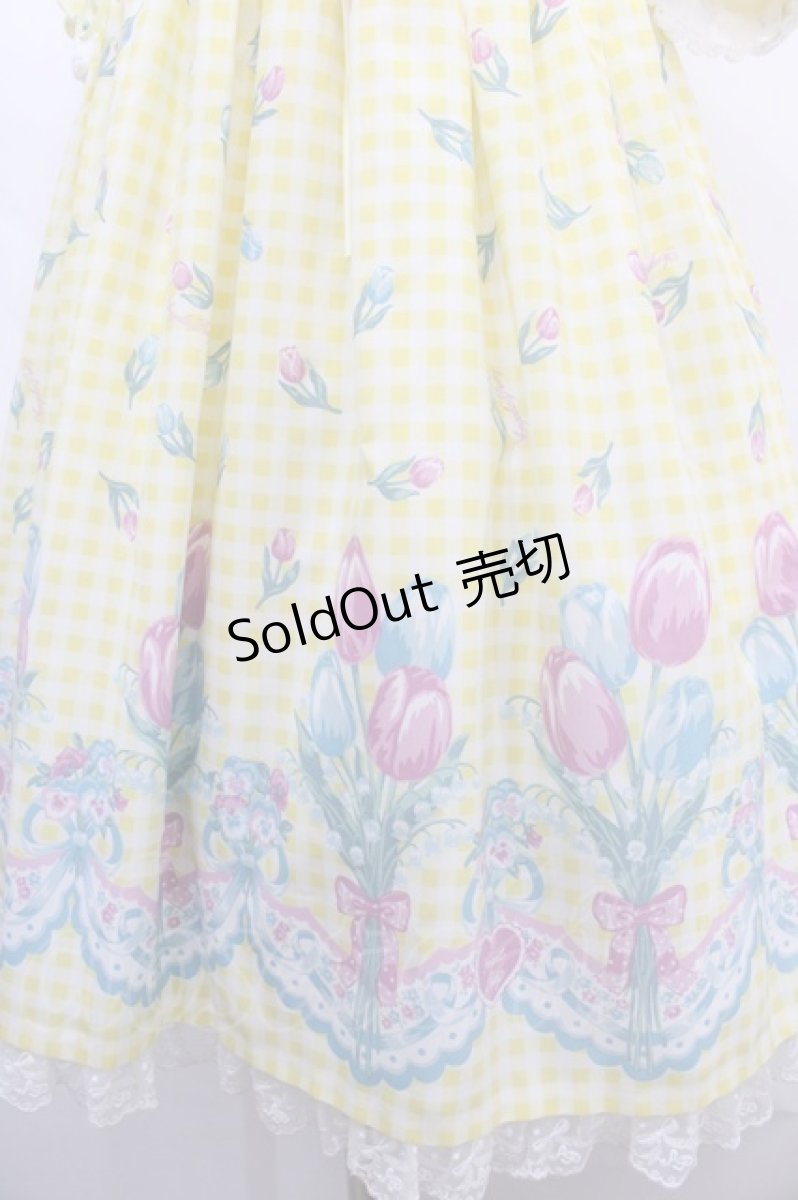画像4: Angelic Pretty / Tulip Bouquetワンピース  イエロー Y-24-09-12-092-AP-OP-SZ-ZY (4)