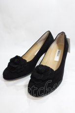 画像1: 【SALE】INGEBORG / カメリアモチーフパンプス L 黒 Y-24-09-12-032-LO-SH-SZ-ZTK022 (1)