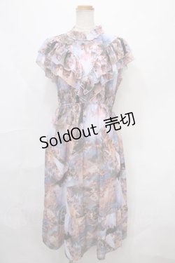 画像1: 【SALE】axes femme Nostalgic / 天使柄シャーリングワンピース F ラベンダー Y-24-09-15-072-LO-OP-SZ-ZT164