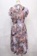画像2: axes femme Nostalgic / 天使柄シャーリングワンピース F ラベンダー Y-24-09-15-072-LO-OP-SZ-ZT164 (2)