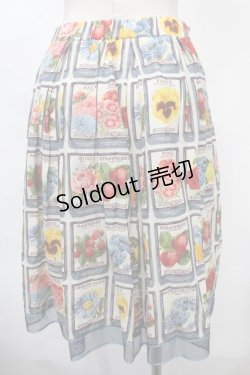 画像2: Jane Marple / Seeds of hopeのタックスカート M ブルーグレイ Y-24-09-15-127-JM-SK-SZ-ZT341